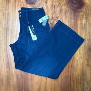 NEW Liverpool Wide Leg Jeans Womens 14 x 32 Stretch Summit High Rise Dark Eco D3